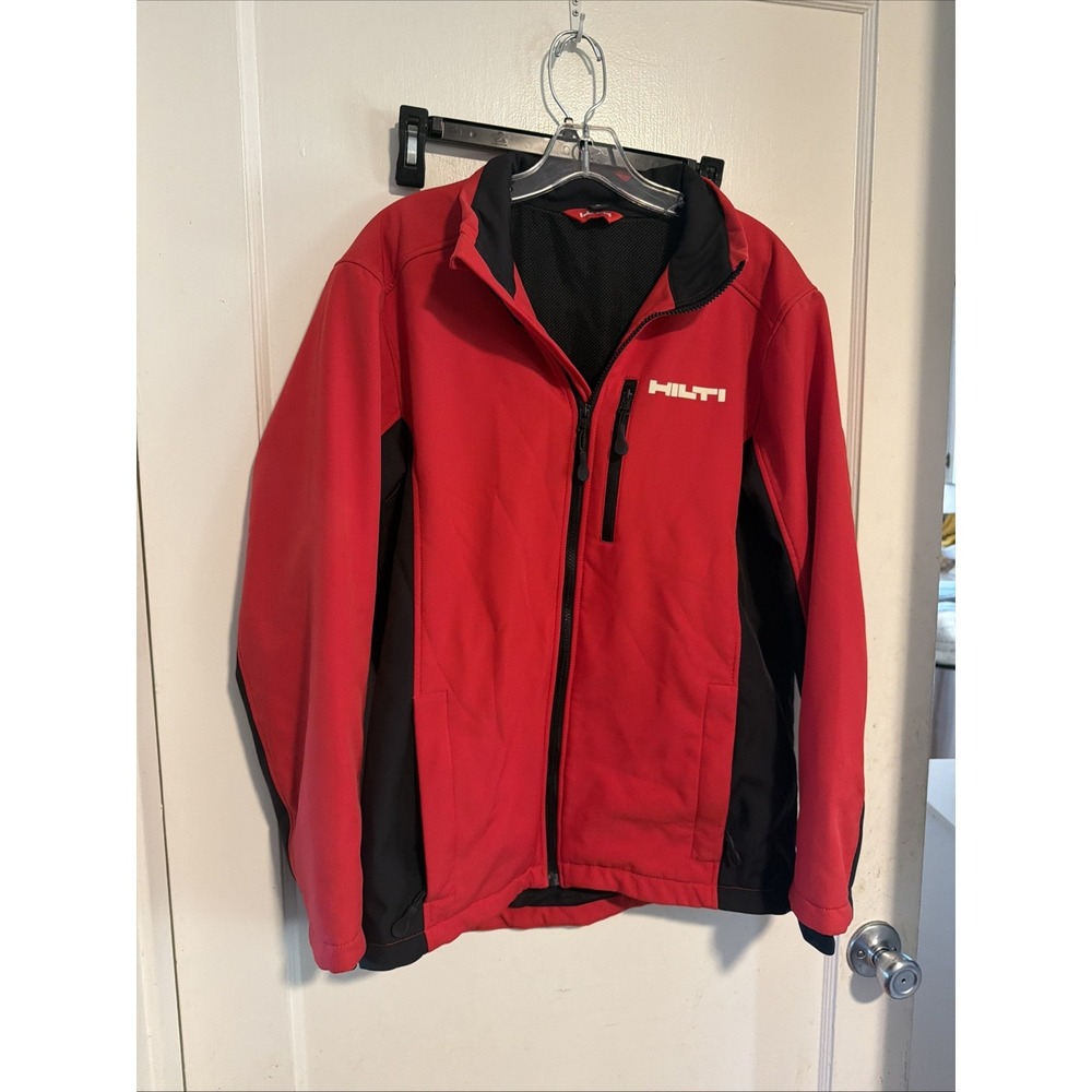 Hilti Tools Softshell Full Zip Waterproof Workwear Red Jacket Men's Sz Small